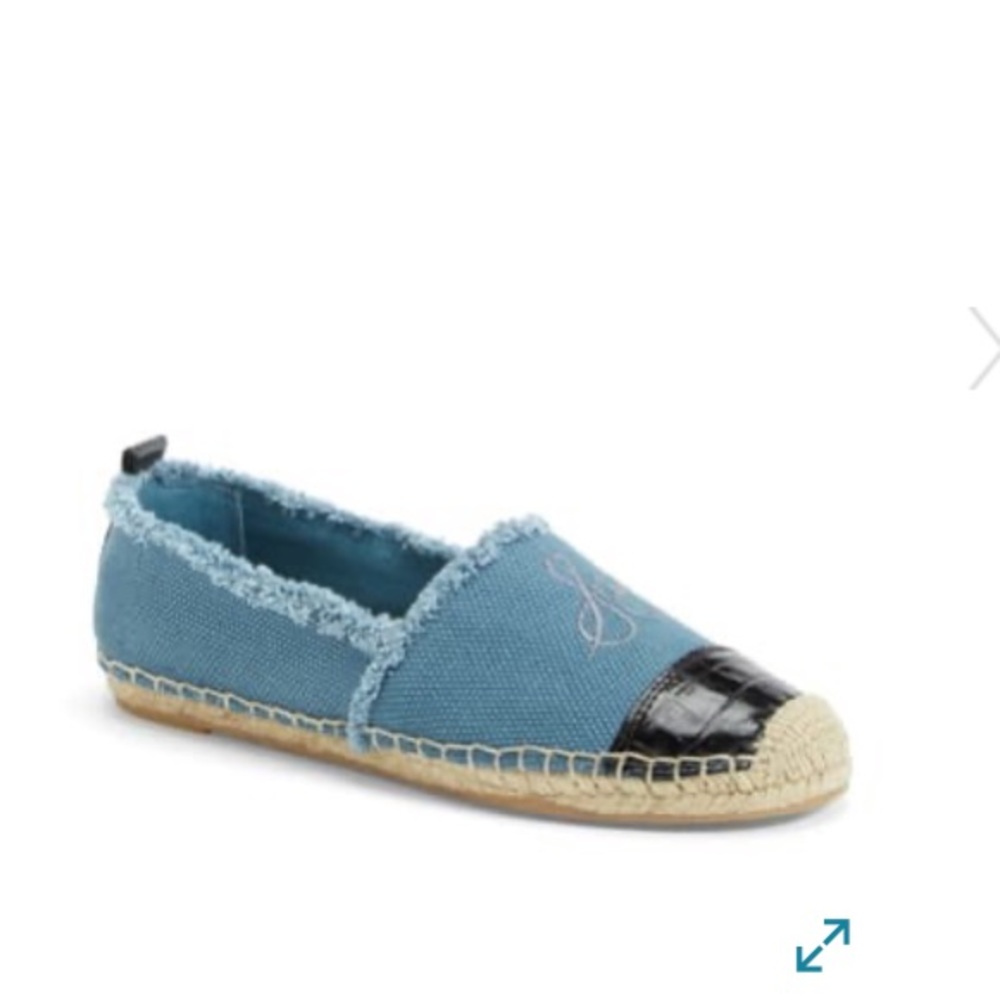 Sam‎ Edelman Croc Embossed Espadrille Skimmer